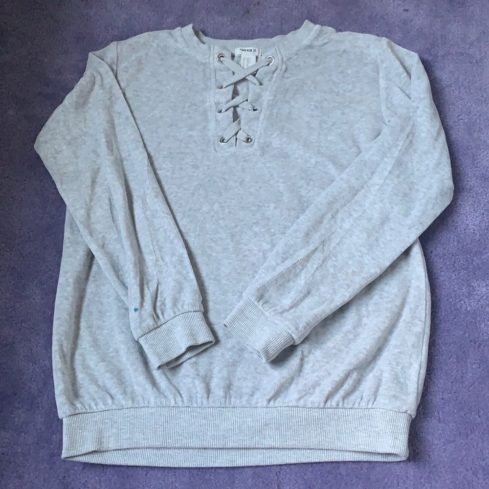 Forever 21 Girls Laceup Sweatshirt
